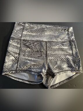 lululemon athletica Movement Yoga Black & White Patterned Shorts